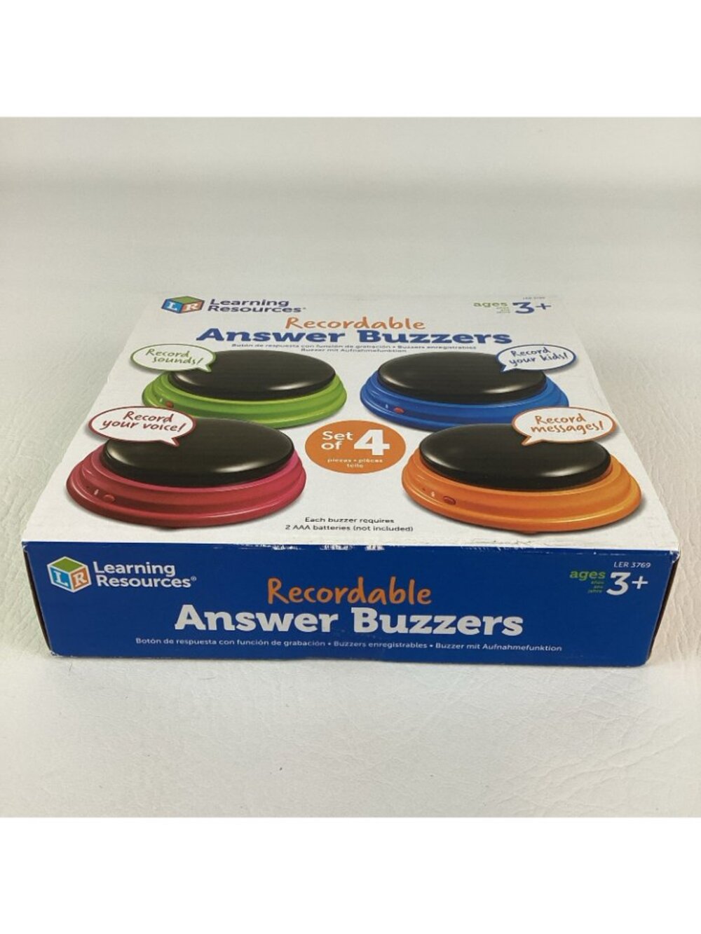 Learning Resources Recordable Answer Buzzers Custom Buttons Color Base Set - Picture 2 of 6